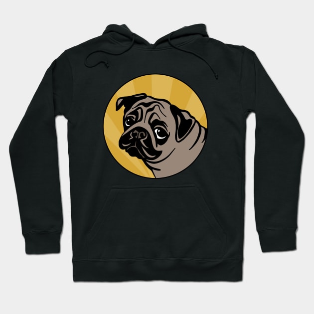 Pug Hoodie by valentinahramov